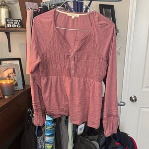 Rewind Mauve Long Sleeve Blouse